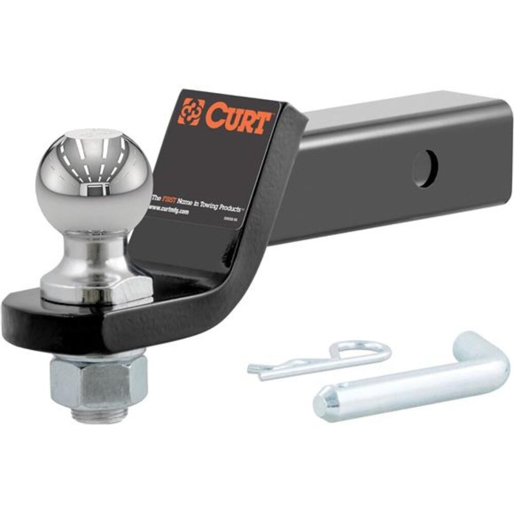 Trailer Hitch Mount with 2-Inch Ball & Pin, Fits 2-in Receiver,7,500 lbs,2" Drop